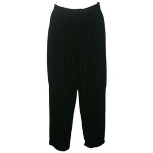 Vintage 90’s Ralph Lauren Purple Label Black Wool Pinstripe Pants Old Money Prep